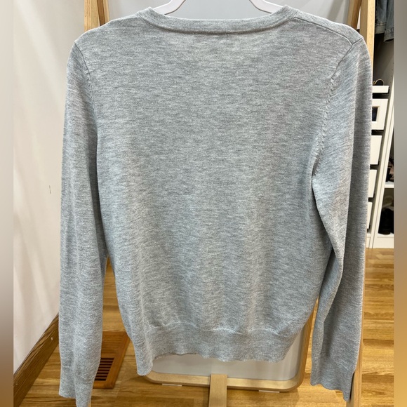 Soft gray button up sweater - Picture 4 of 7